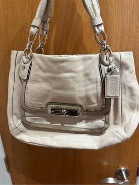Large Cream Coach Purse